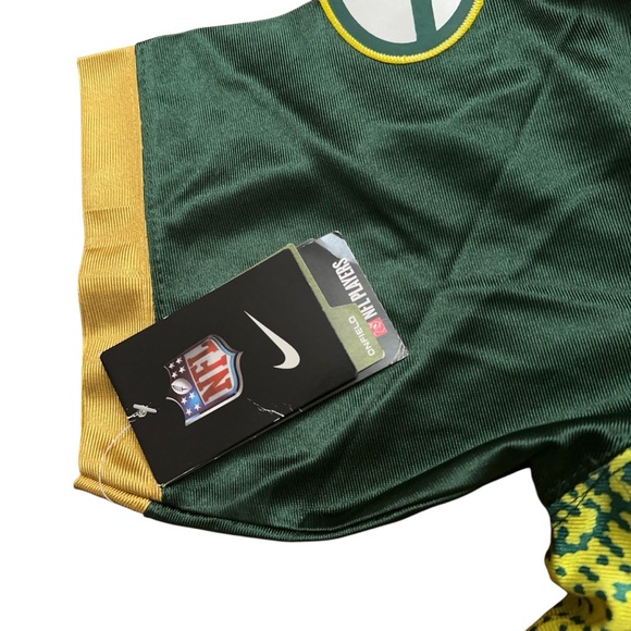 Nike On Field Jersey Mens Size 44 NFL Green Bay Packers Aaron Rodgers Green NWT - Picture 4 of 7